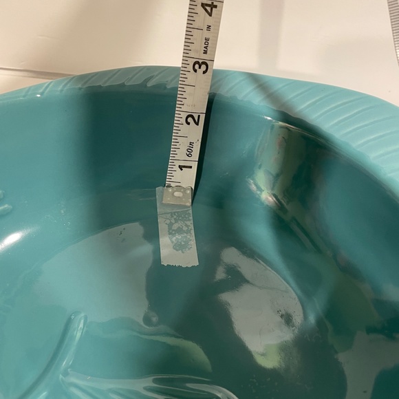 Stoneware Teal Colored Fish Bowl - Picture 5 of 6